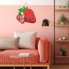 Whaline Strawberry Wooden Hanging Welcome Door Sign Summer Fruit Theme Wall Plague Seasonal Front Door Hook Sign Decoration Housewarming Gift Indoor