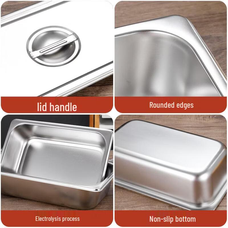 304 Stainless Steel Rectangular Gastronorm Pan