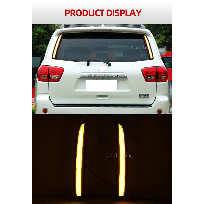 Car LED Brake light For Toyota Sequoia 2007-2021 Upgrade Dynamic turn signal Rear Pillar Tail Light Assembly