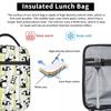 Cartoon-Panda und Bambusmuster Isolierte Lunchtasche für Damen Kinder Auslaufsichere Lebensmittelboxen Thermische Lunchbox Tragetasche