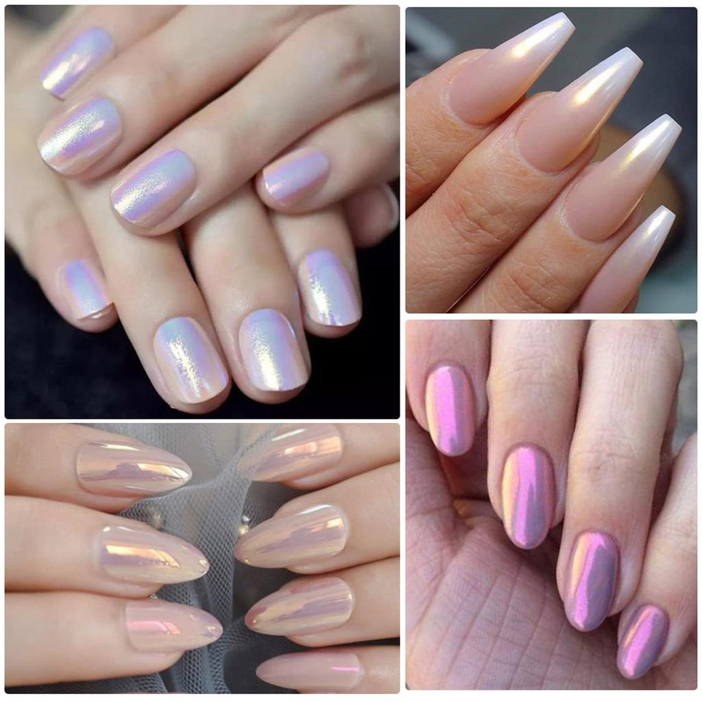 Mirror Powder, Aurora Powder, 6 Colors, Nail Powder, Aurora Nails, Nail Art, Resin, Gel Nails, Neon Powder, Aurora Shell Powder, Nail Powder, Aurora