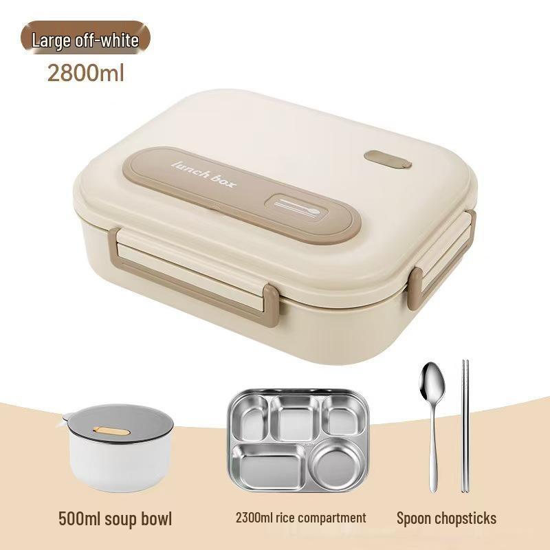Lunch Box Isolato Extra Large in Acciaio Inossidabile 316 Adatto al Microonde per Studenti e Lavoro