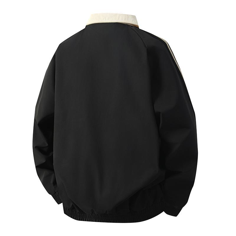 Men's Plus Size Trendy Loose American Casual Jacket - Extra Wide Lapel for Spring and Autumn