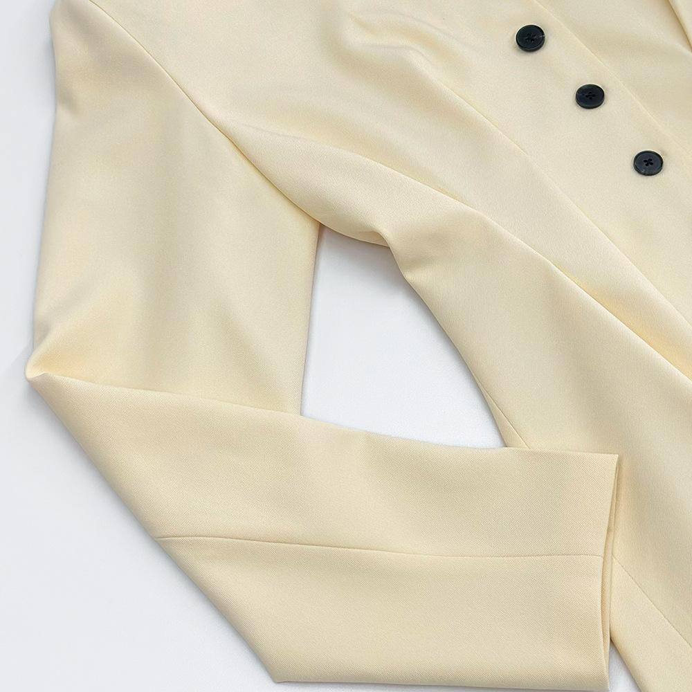 Neuer Herbst- und Winter-High-End-Retro-Einreiher mit Taillengürtel Langarmjacke Damen V-Ausschnitt Anzug