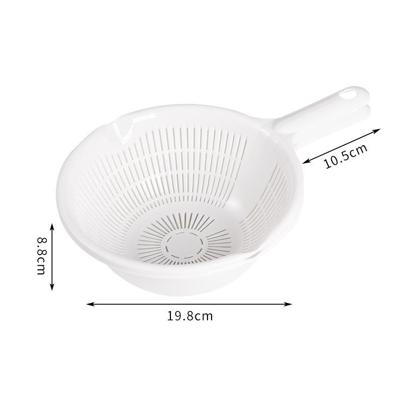 Многофункциональный двухслойный кухонный дуршлаг с длинной ручкой для домашнего использования