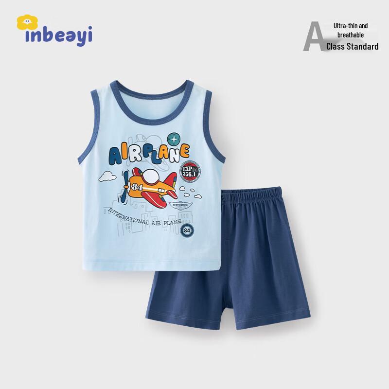 Yingbeiyi Kids Class A Cotton Sleeveless Vest & Shorts Set 90
