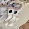 Female Autumn New Cute Cartoon Flocked Animal Matching Color Boneless Pile Socks