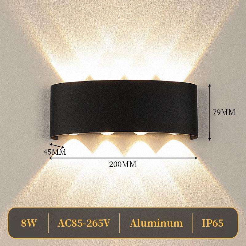 Minimalist Outdoor LED Wall Lamp for Hallways, Bedrooms, and Living Rooms