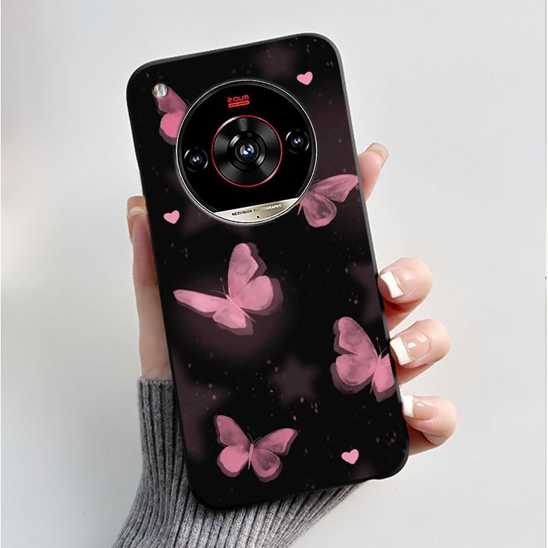 Printed Phone Case For ZTE Nubia Focus 2 Ultra 5G Funda Capa Soft Silicone Black Shell Cover Cute Flower Cartoon Casing Coque