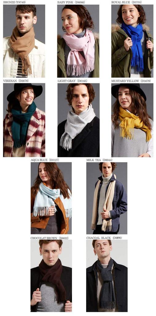 Cashmee33 Basic Wave Mocha Scarf, (F202)