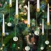 Christmas Tree Candles with Remote Timer Flameless LED Taper Candles with Clear Ball/Snowflake/Icicles Drop Flickering Fake Candles