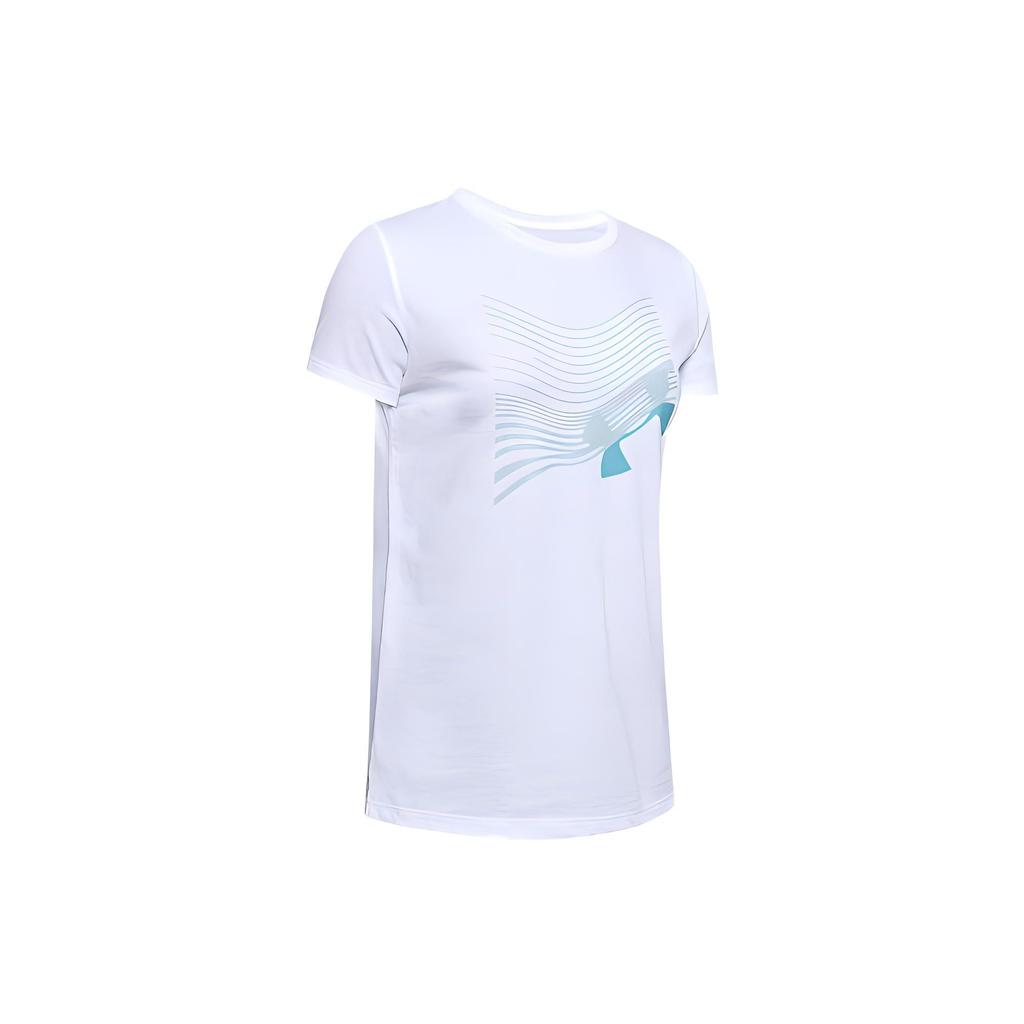 Under Armour Training Sports Straight-Cut T-Shirt Women Tops White 1355647-100