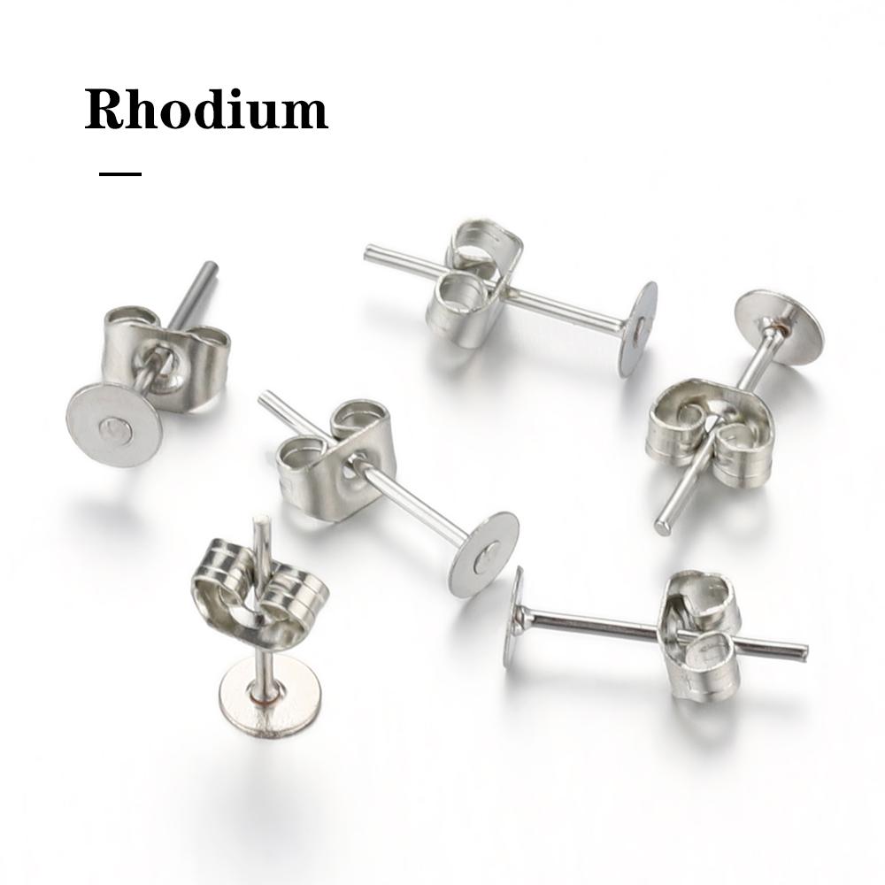 100 Stück Ohrstecker Basis Rohlinge Stifte Ohrstecker Basis Set Pins Mit Ohrrücken Ohrstecker für DIY Schmuckherstellung Findings Zubehör