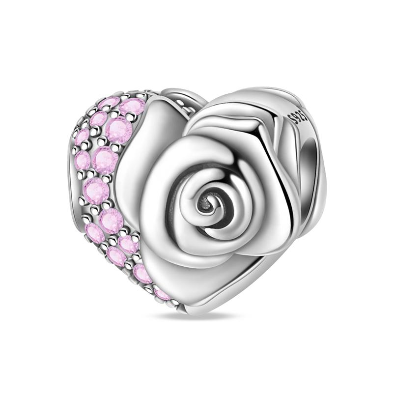 Argent 925 Breloques Roses Perles Papillon Bouteille de Parfum Couronne Cœur Zircon Breloques pour Femmes Beaux Bijoux DIY Cadeaux