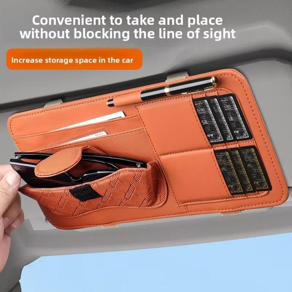Save Space Car Ticket Holder Multifunctional Sunglasses Holder Car Visor Organizer Bank Card