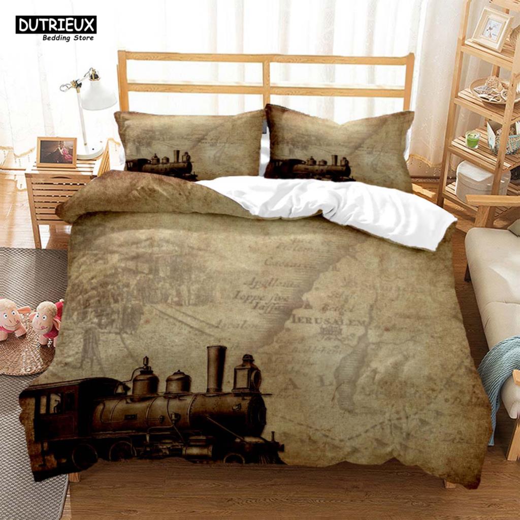 Comforter Vintage Style Navigation Mapprinted Bedding Soft And Comfortable Customizable Comforter Bedding Sets