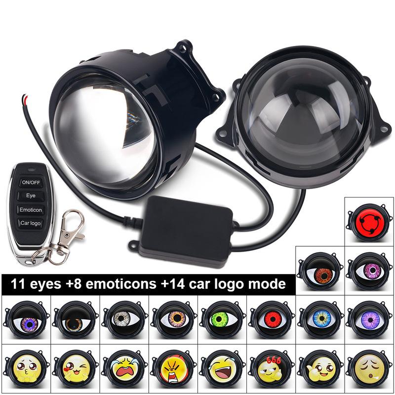 Cool Decoration Dynamic LED Car Headlights Devil Eye LED Car Light Headlight Assembly Modified Eagle Eye Light Cars Accessory