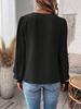 2026 Europe Autumn/Winter V-neck Lace Solid Color Long Sleeve Casual Women's Top