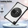 For Samsung Galaxy Tab A9+ SM-X210/X216/X218 Case Hand Strap Kickstand PC+TPU+Acrylic Clear Tablet Cover