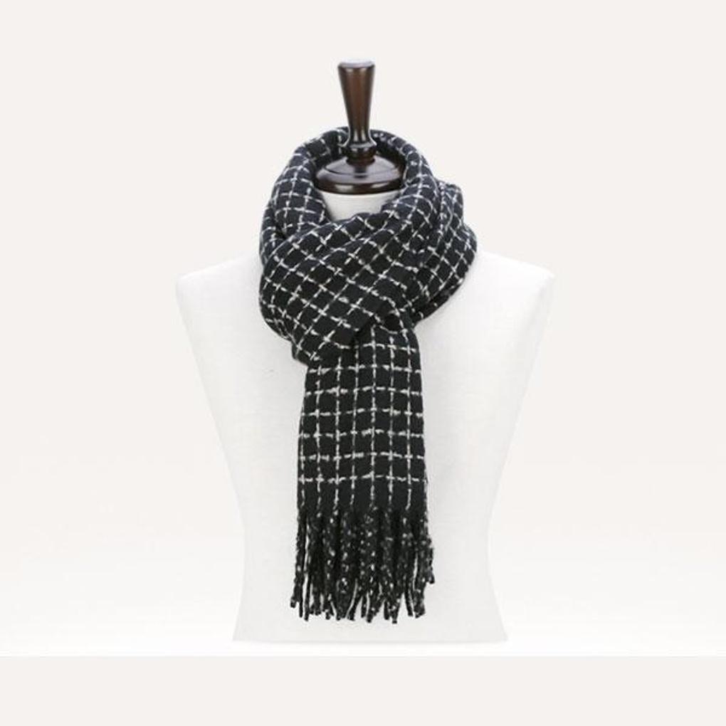 Women's Muffler Neck Warmer Fall/Winter Couple Check Soft Scarf 612YNM