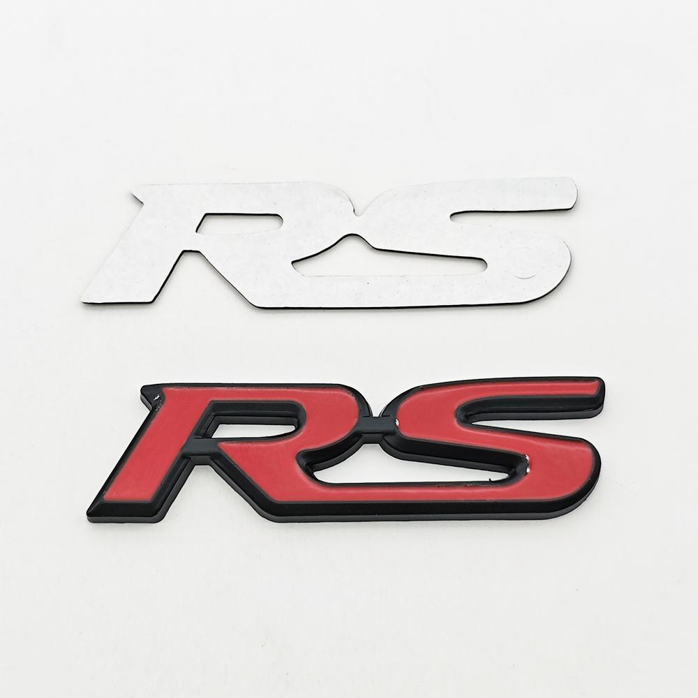 3D Metal Car Sticker RS Logo Badge Rear Trunk Fender Front Grill Emblem For Honda FIT Jazz Civic HRV Jade City CRV Acceessories