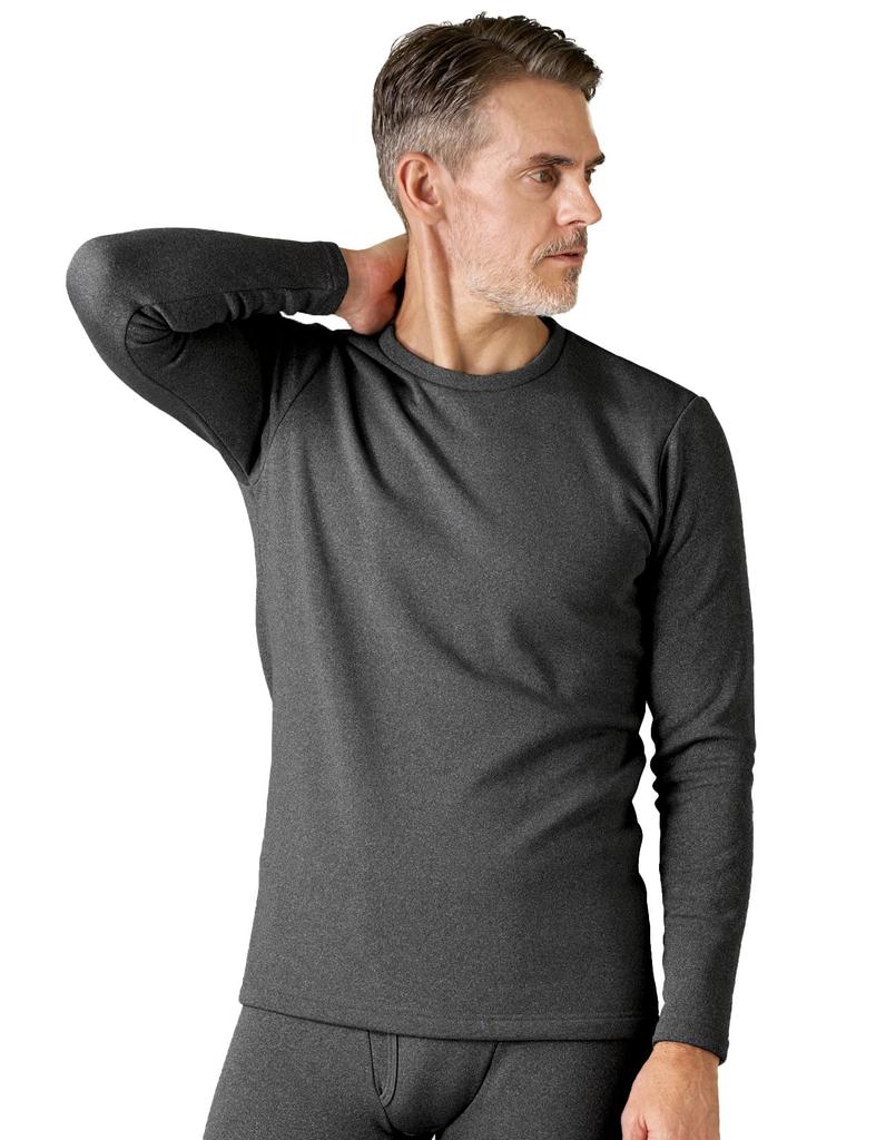 Warm Cold Weather Warm Long Sleeve Inner Shirt Dark Gray Thick 1 Piece Size (Lapasa) Innerwear, Underwear, Fleece-Lined, [2. (2) (Extra Shirt, Only),