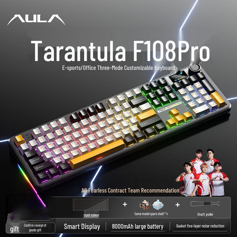 AULA F108 Pro Tri-Mode RGB Mechanical Keyboard
