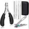 Toenail Clippers For Thick Nails And Ingrown Nails For Seniors - Stainless Steel Soft Grip Nail Clippers With Nail File