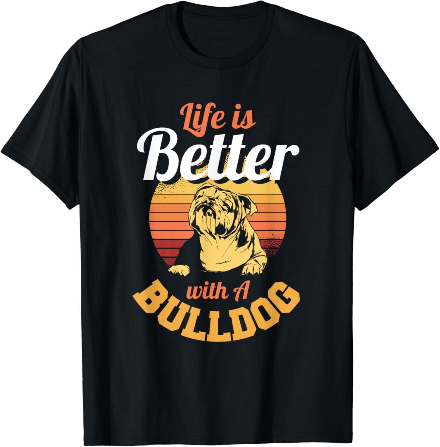 Funny English Bulldog Clothes Dog Merchandise Gift Unisex T-Shirt S разноцветный