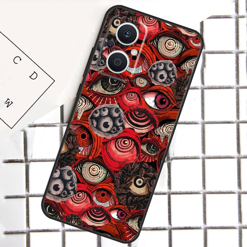 Scary Face Eyes For OPPO Reno 14 12 11 10 13 Pro 8T 11F 12F 13F 14F 7 8 Lite OPPO Find X9 X8 X6 X5 Pro Case