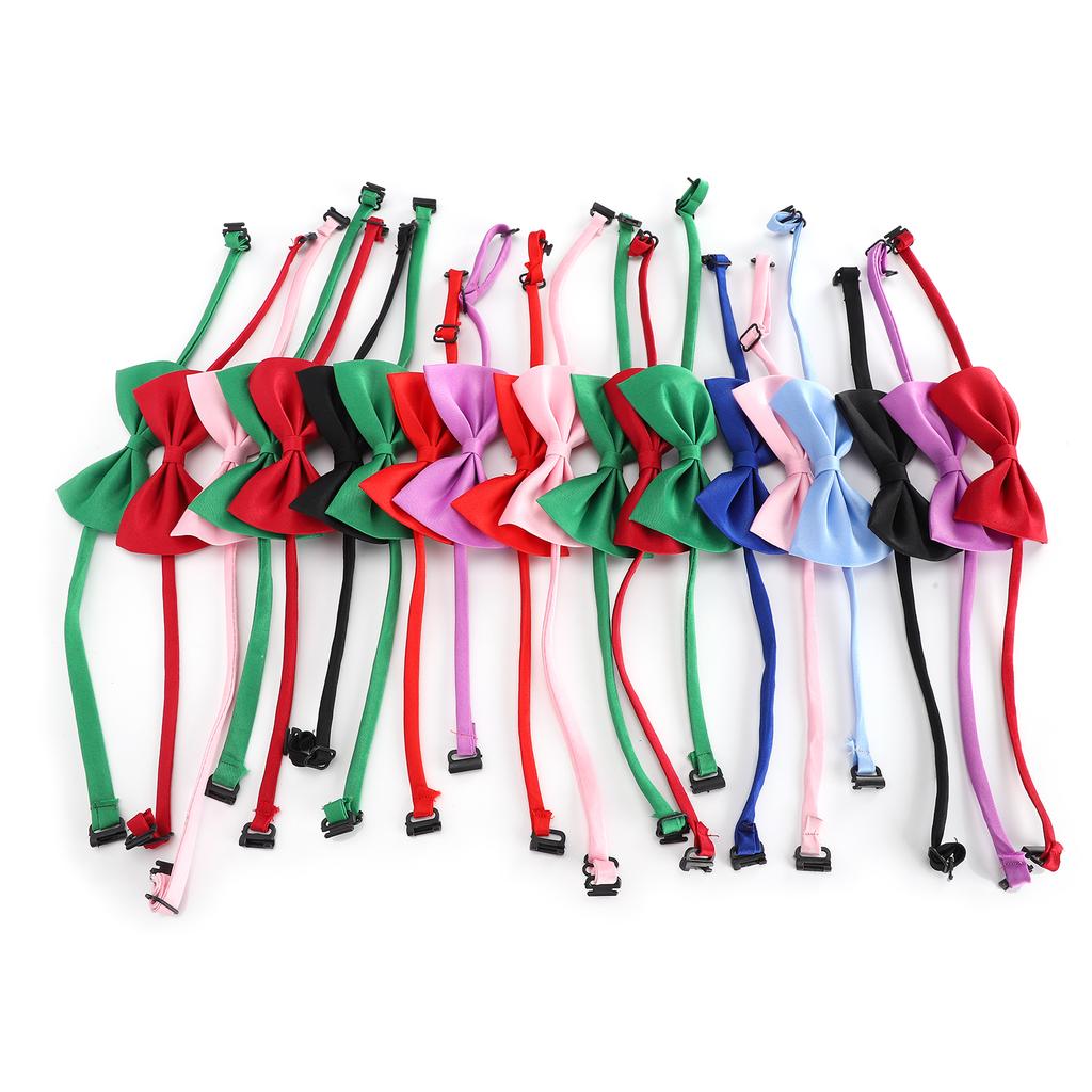 20Pcs Dog Cat Bow Tie Collar Necktie Bowknot Cloth Grooming Products Pet Accessories