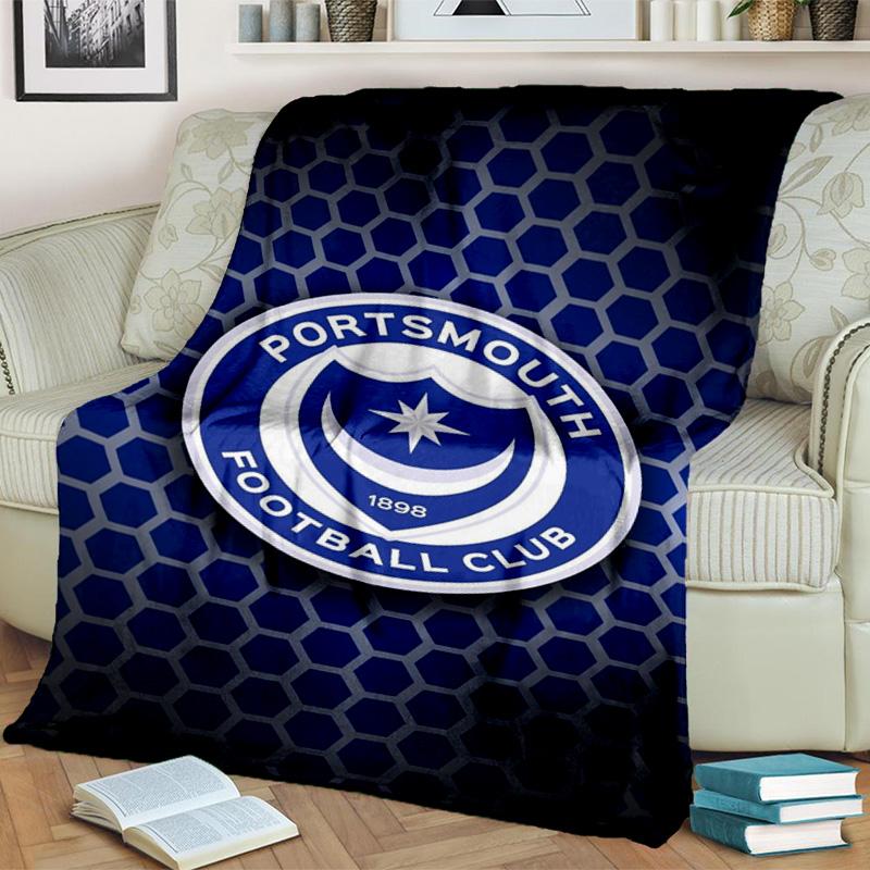 Ports Fc Crest Printed Throws Blanket Soft Flannel Blankets for Couch Bed Gifts for Men Women Picnic Blanket Christmas Gifts