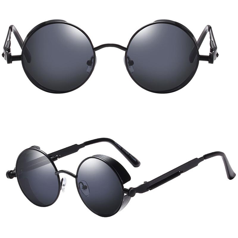 Hommes Gothique Steampunk Lunettes de soleil revêtement miroir Femmes Ronde Cercle Lunettes De Soleil Hommes Gothique Steampunk Lunettes de soleil revêtement miroir Femmes Ronde Cercle Lunettes De Soleil