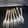 2 Pieces/set, Shell Spoon, Shell Fork, Acrylic Handle, Suitable for Fruit Fork, Tea Fork, 12cm Long, Exquisite Decorative Tableware