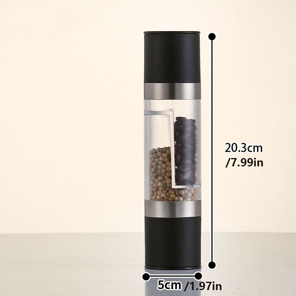 Refillable Manual Pepper Grinder Double-head Pepper Mills Sea Salt Spice Mill  Kitchen Gadgets