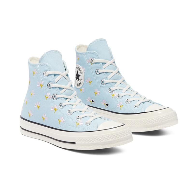 Converse Women's Chuck 70 High 'Embroidered Floral Print Chambray Blue' Women's