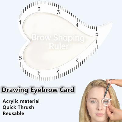 1 Stuk Wenkbrauw Mapping Liniaal Wenkbrauw Vormgevingsliniaal 1 Minuut Snel Tekenen Ontwerp Wenkbrauw Makkelijk Gereedschap Microblading Permanente Make-up Stencils