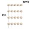 Rotary Tool Wool Polishing Accessories 20pcs for Grinding Buffing Metal Plastic Jewelry Jade Gem Olives Walnut Amber Stone