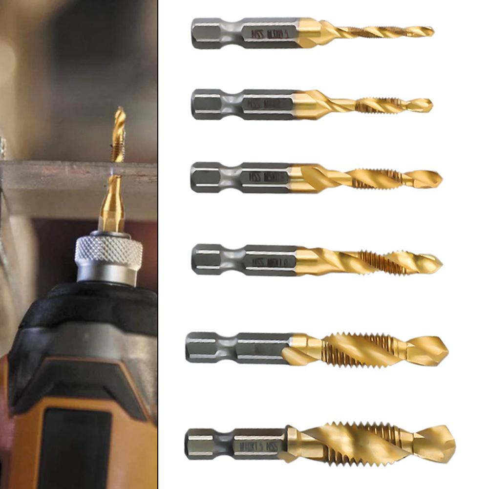 Integrated Tap Machine M10x1.5mm HSS Tap Set Compatible With Hand Drill For Aluminum Tapping For Plastic Processing