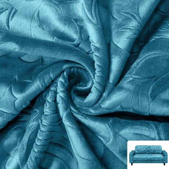 Velvet Fabric Sofa Covers For Living Room Plush Stretch Sofa Slipcover Thick Embossing Couch Cover Cold Protection Sofa Cover