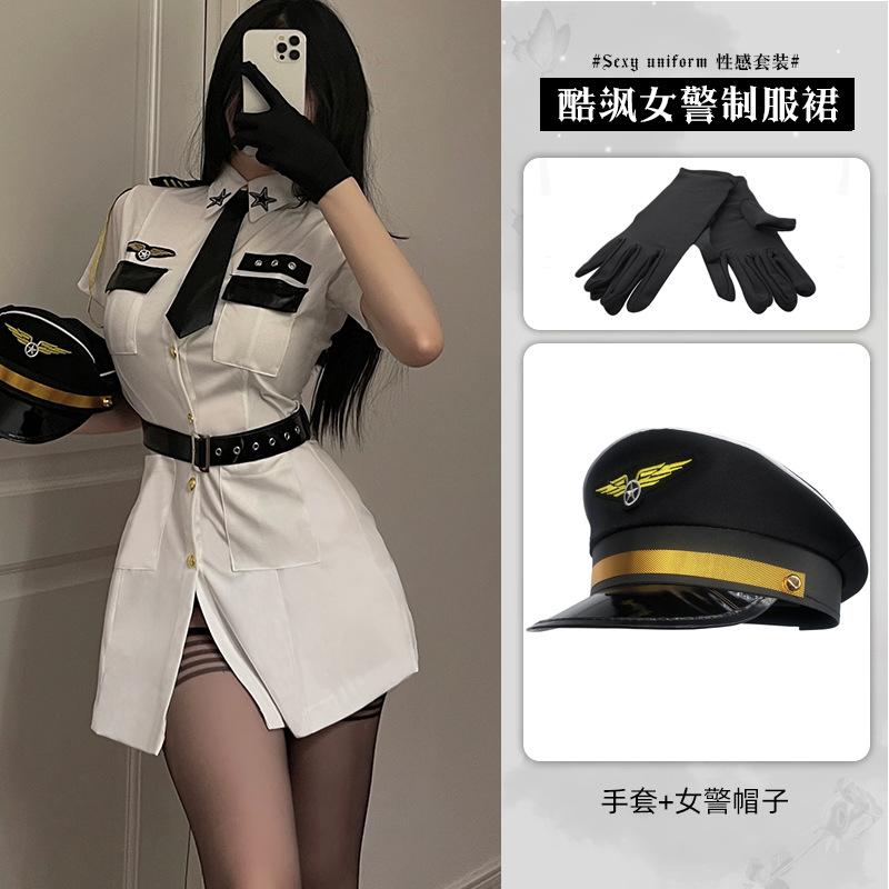 Sexy Lingerie Police Uniform Temptation Skinny Police Clothes Cosplay Passion Suit