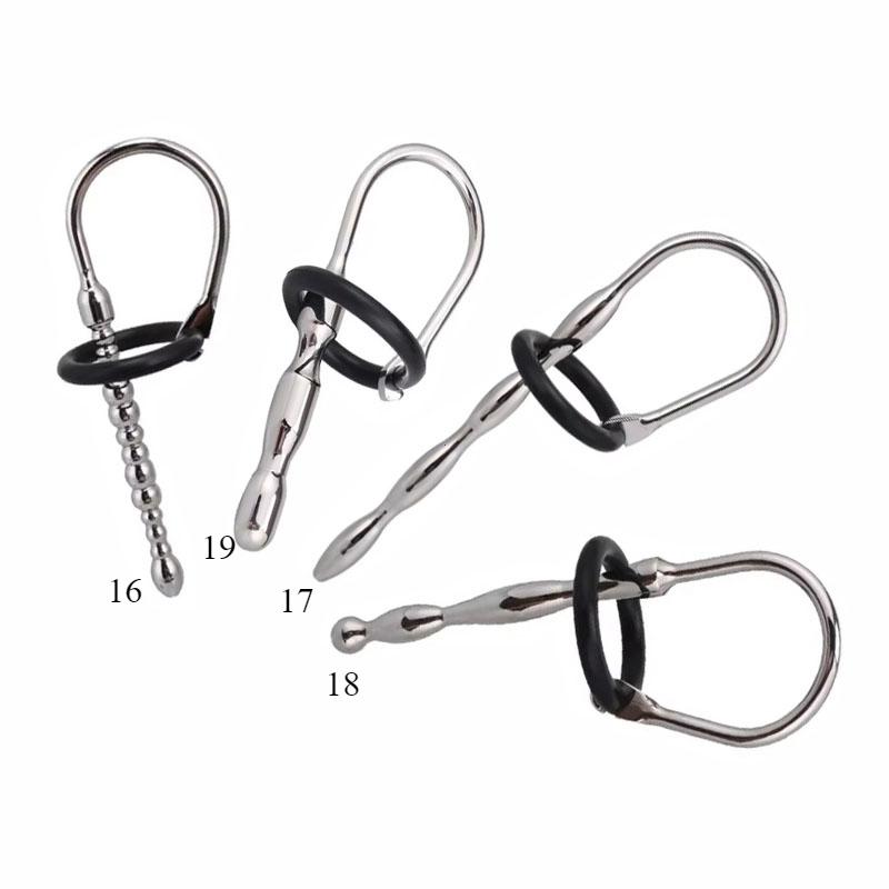 Męski Masturbator Analny Dźwięki Rozszerzacze Cewki Moczowej Cewniki Metalowy Stop Korek Penisa Męska Cnota Seks Zabawki dla Mężczyzn Erotyczny Seks