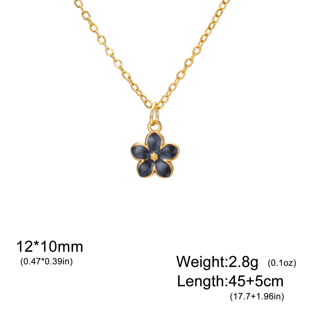 Bunte Plumeria Gänseblümchen Mini-Blumenhalsketten für Damen Edelstahl Schmuckkette Emaille Halskette Großhandel 2026 Trend