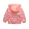 Boys and Girls Children's Clothing In Small Children Printed Fashion Splicing Casual Hooded Zipper Jacket Jacket