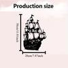 Elegant Pirate Ship Metal Wall Art Durable Coated Decor for Living Room Outdoor Nautical Gift