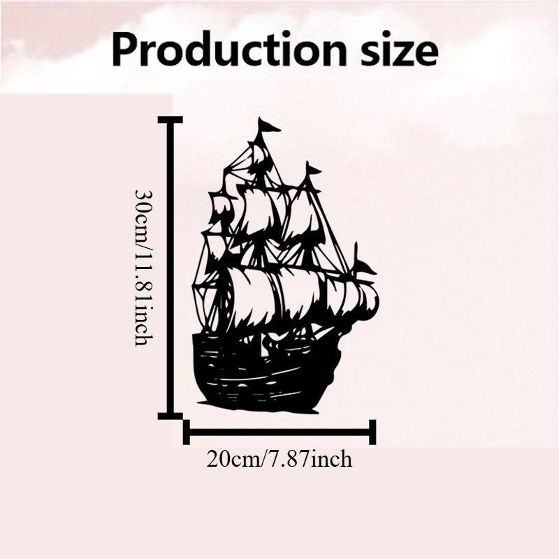 Elegant Pirate Ship Metal Wall Art Durable Coated Decor for Living Room Outdoor Nautical Gift