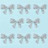 10 Pcs Rhinestone Bow Knot Patches, Sew on/Iron on Bow Knot Appliques Sparkly Clothing Repair Patch Hot Fix Applique Wedding Appliques for Dress