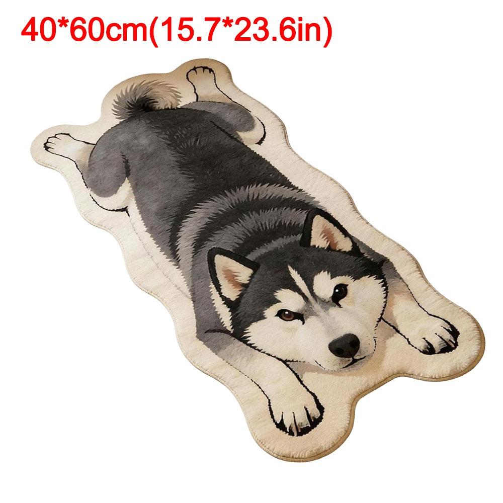 Pet Theme Rug Dog Shaped Rug Decorative Carpet Animal Floor Mat Entryway Mat  Living Room Decor
