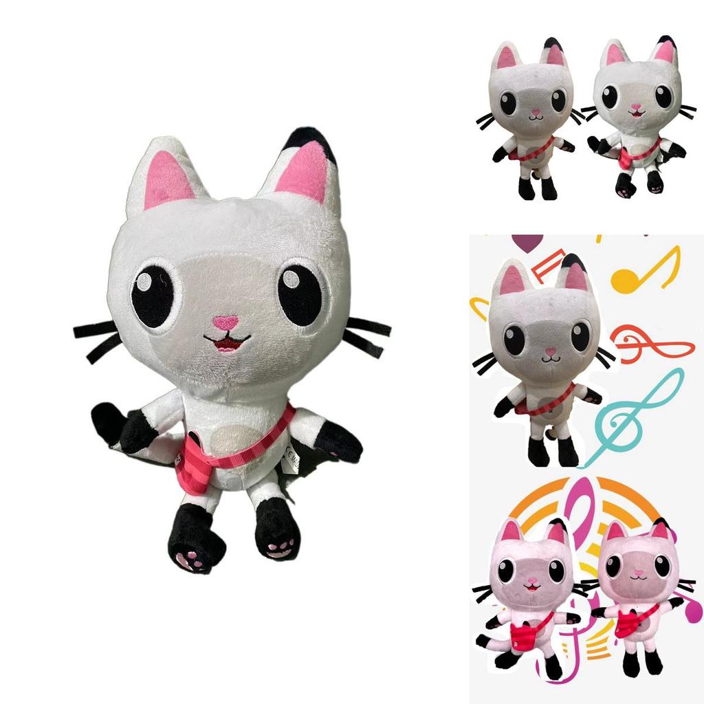 Adorable Gabby's Dollhouse Music Plush Toy Cartoon Stuffed Cat Plushie Doll For Kids