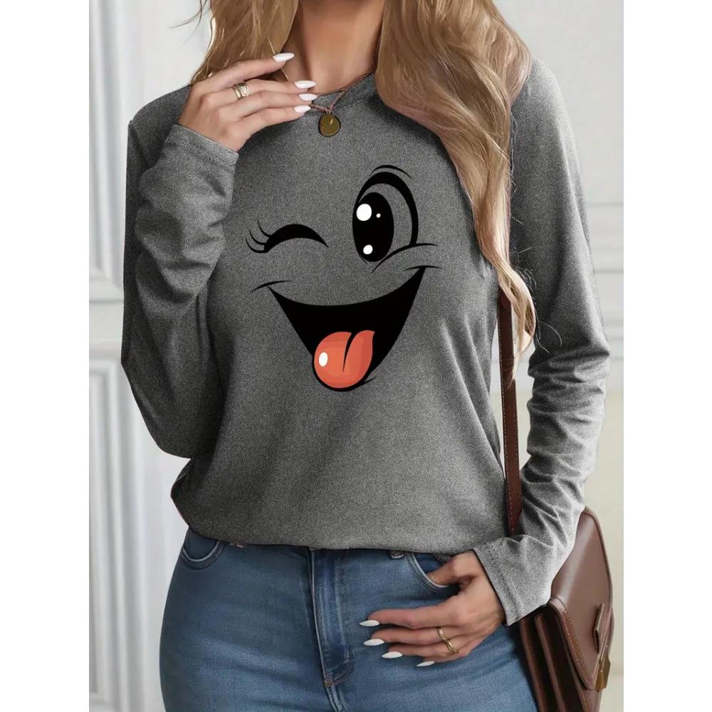 European and American women's elegant casual slanted V-neck long-sleeved solid color top